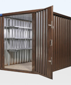 WOOD-EFFECT FLAT PACKED STORAGE CONTAINER 2M X 2.1M 7