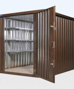 WOOD-EFFECT FLAT PACKED STORAGE CONTAINER 4M X 2.1M