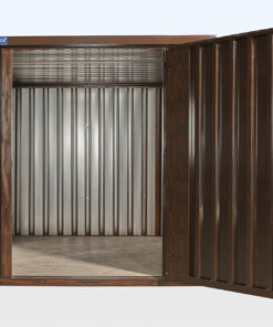 WOOD-EFFECT FLAT PACKED STORAGE CONTAINER 2M X 2.1M 6