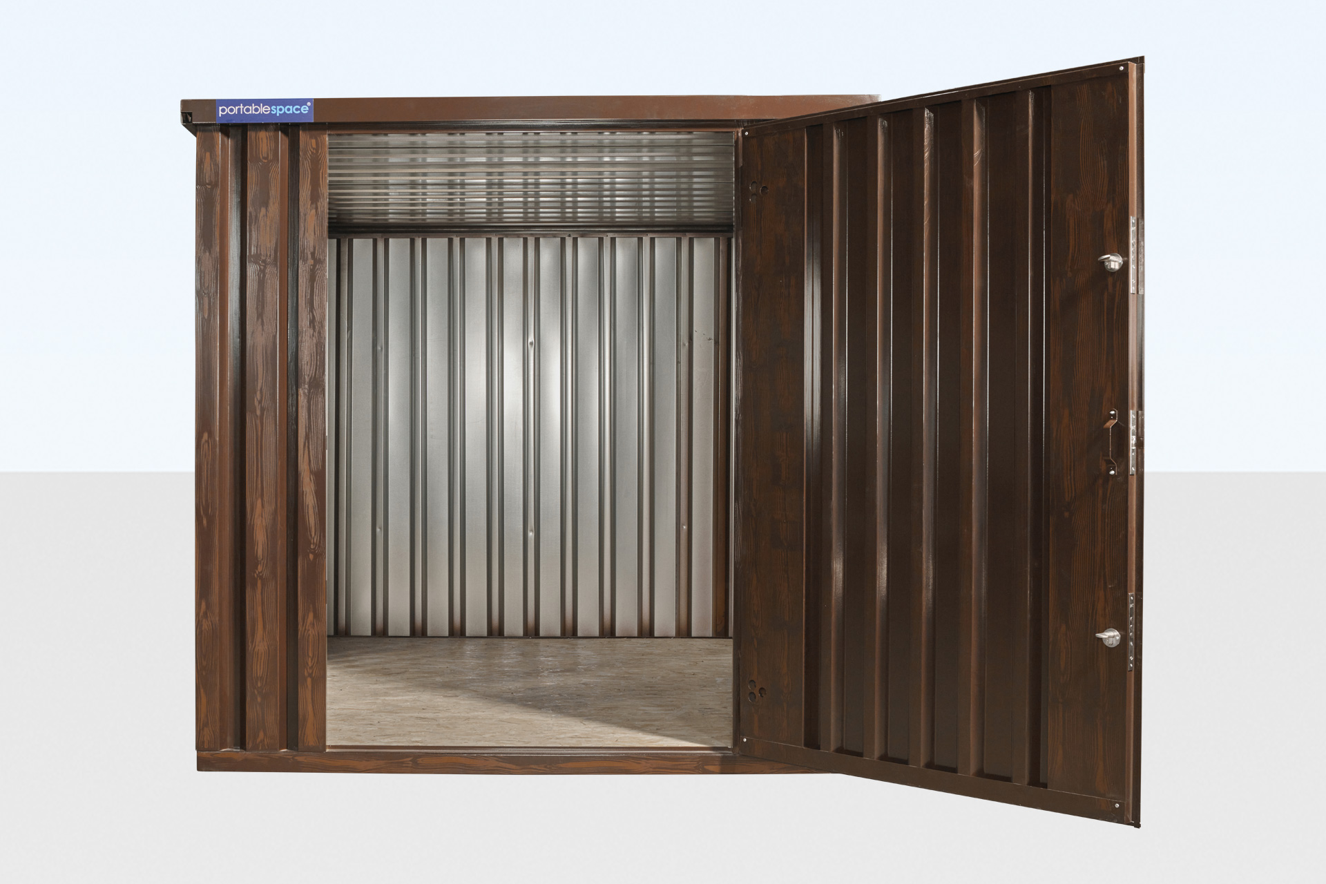 WOOD-EFFECT FLAT PACKED STORAGE CONTAINER 2M X 2.1M 3 WOOD-EFFECT FLAT PACKED STORAGE CONTAINER 2M X 2.1M - Image 3