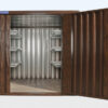 WOOD-EFFECT FLAT PACKED STORAGE CONTAINER 2M X 2.1M 6