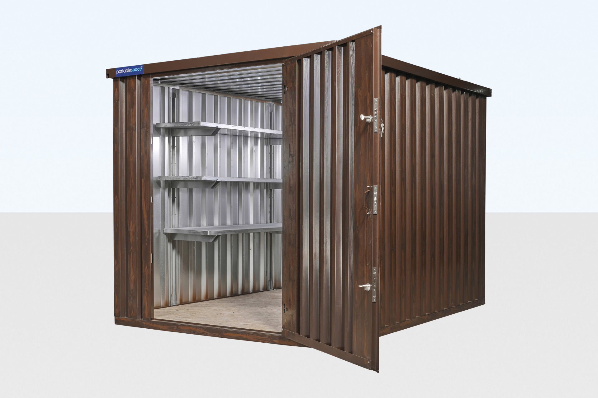 WOOD-EFFECT FLAT PACKED STORAGE CONTAINER 2M X 2.1M 4 WOOD-EFFECT FLAT PACKED STORAGE CONTAINER 2M X 2.1M - Image 4