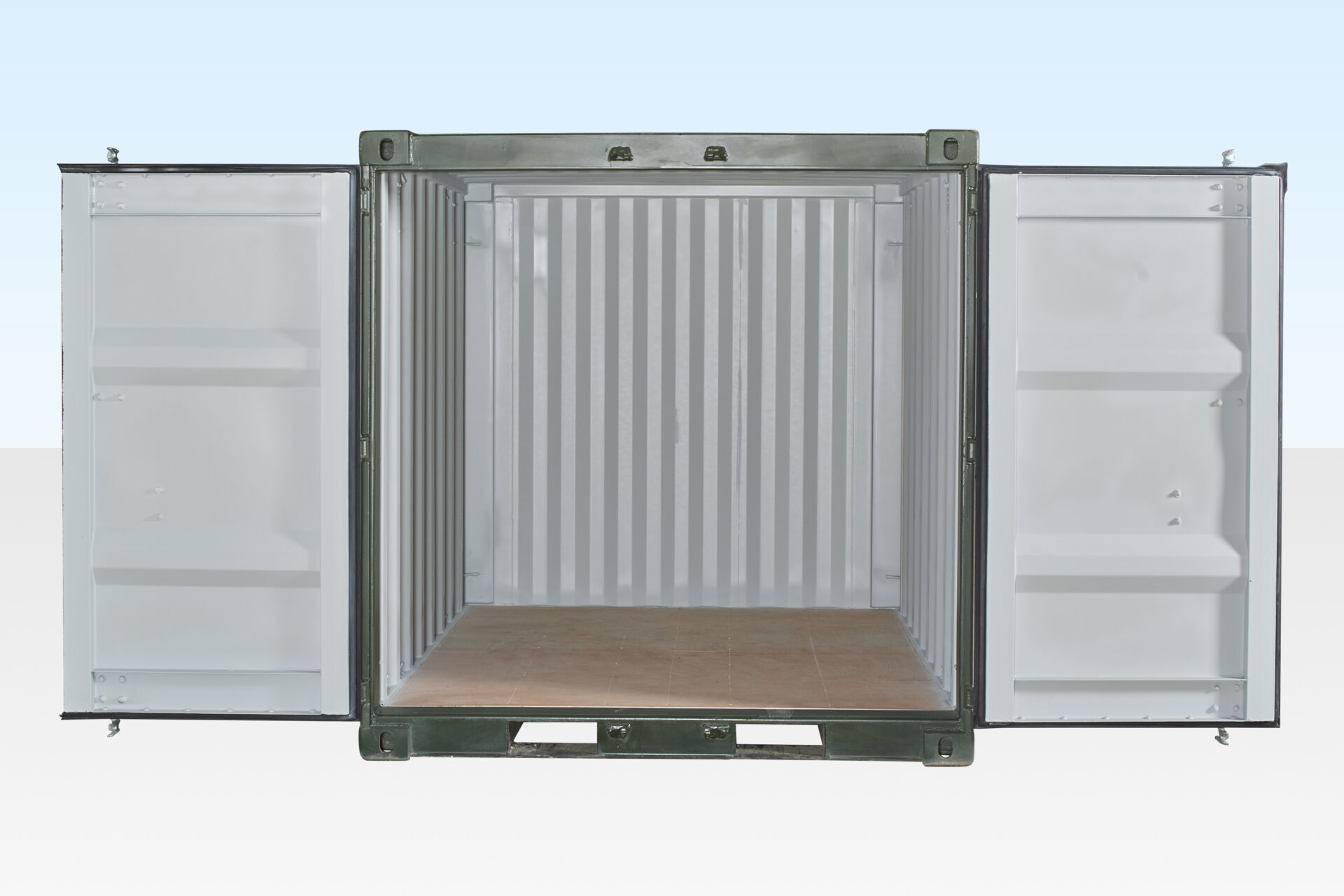 8FT ONE TRIP SHIPPING CONTAINER GREEN 3 8FT ONE TRIP SHIPPING CONTAINER GREEN - Image 3