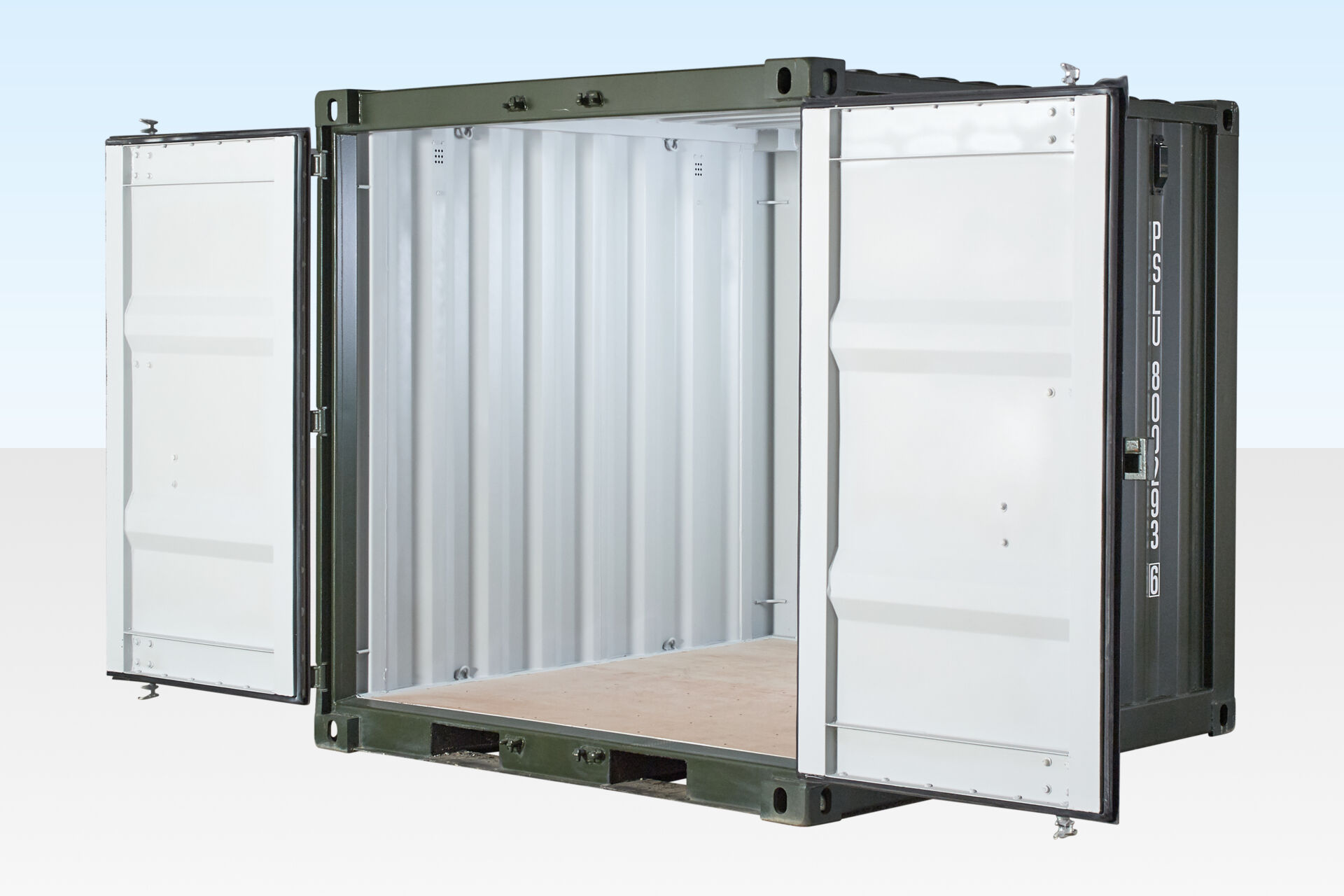 8FT ONE TRIP SHIPPING CONTAINER GREEN 2 8FT ONE TRIP SHIPPING CONTAINER GREEN - Image 2