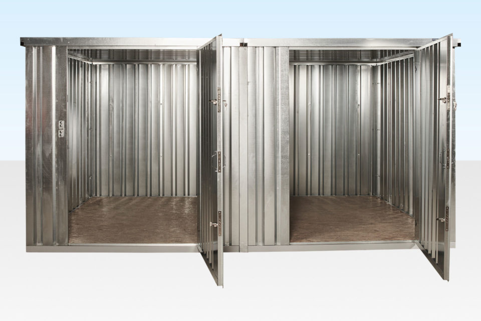 3M X 4.2M SIDE LINKED FLAT PACK CONTAINER BUNDLE (GALVANISED) 1 3M X 4.2M SIDE LINKED FLAT PACK CONTAINER BUNDLE (GALVANISED)