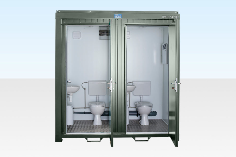 1+1 DOUBLE MAINS TOILET 2.4M X 1.4M (RAL 6007) 1 1+1 DOUBLE MAINS TOILET 2.4M X 1.4M (RAL 6007)
